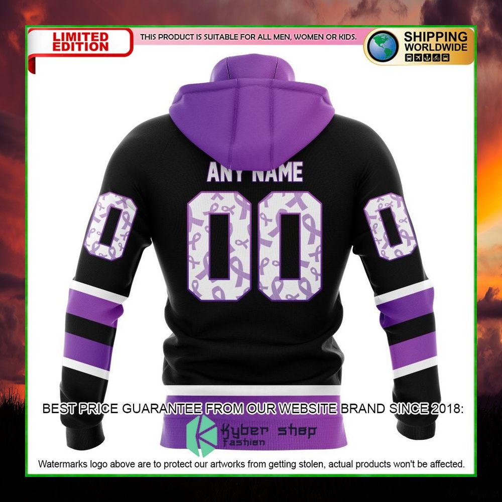 nhl arizona coyotes black hockey fights cancer personalized hoodie shirt 5 364