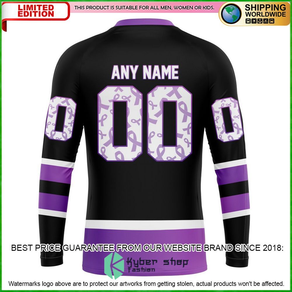 nhl arizona coyotes black hockey fights cancer personalized hoodie shirt 7 285