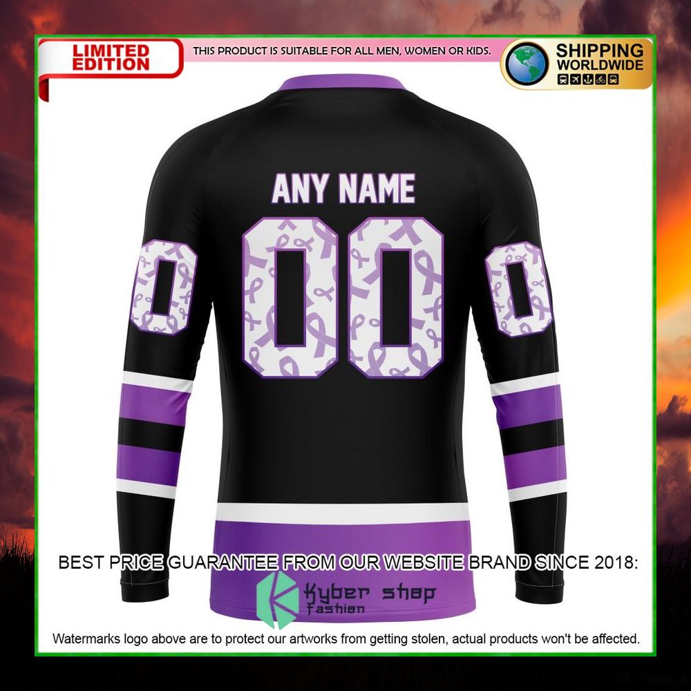 nhl arizona coyotes black hockey fights cancer personalized hoodie shirt 7 885