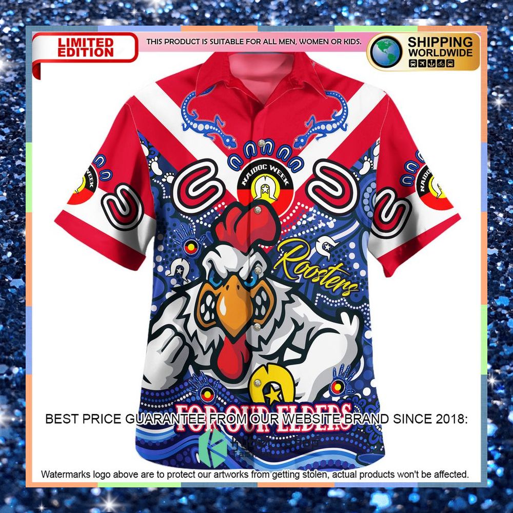 personalized sydney roosters australia naidoc week hawaiian shirt 1 423