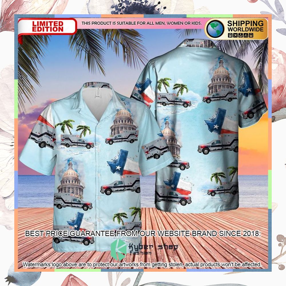 texas ems ambulance short sleeve hawaiian shirt 1 551