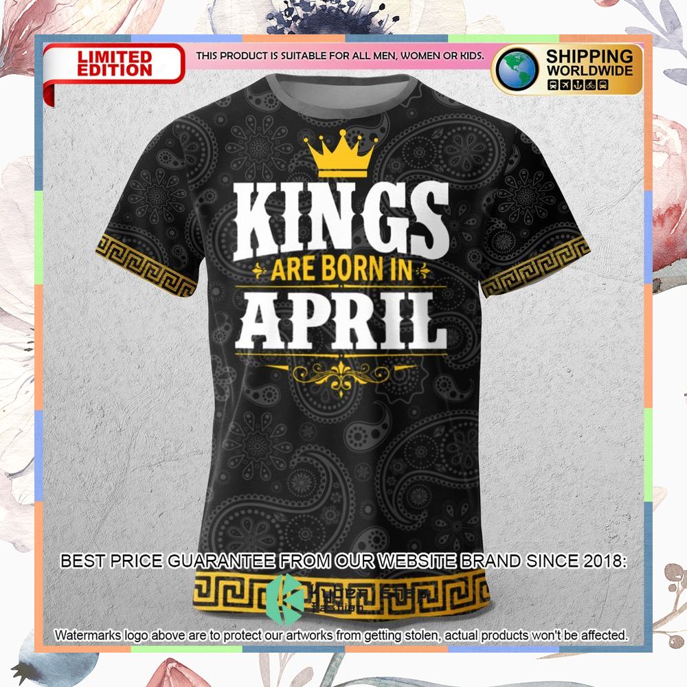 versace kings are born in april paisley t shirt 1 51