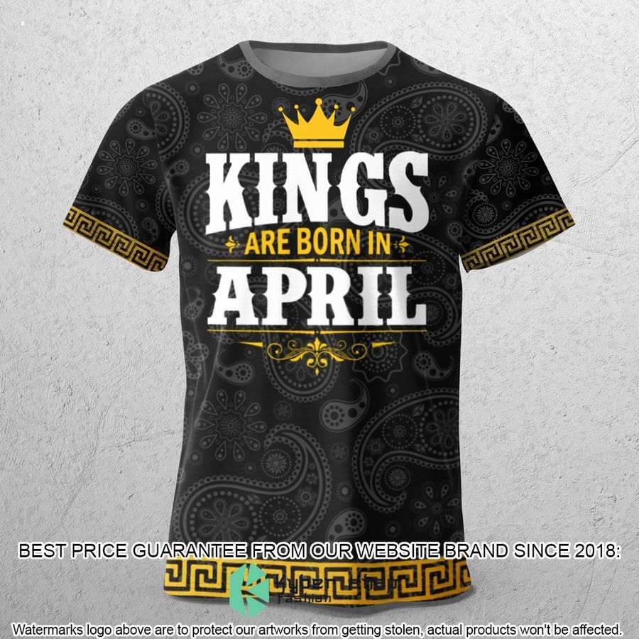 versace kings are born in april paisley t shirt 1 646
