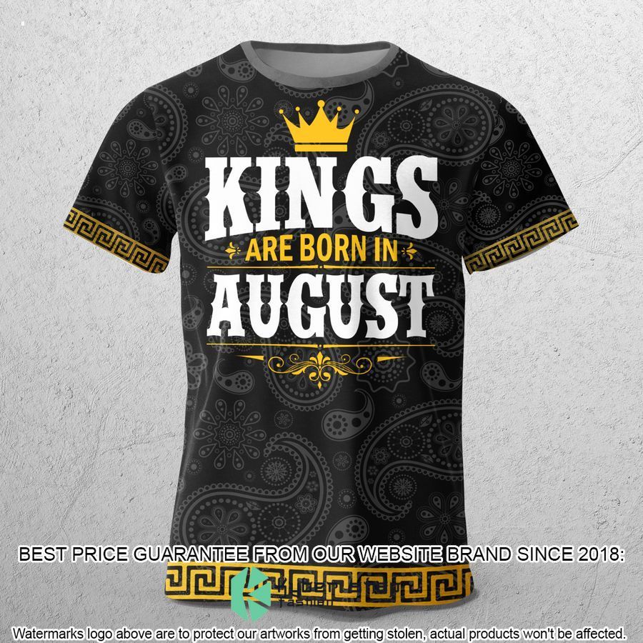 versace kings are born in august paisley t shirt 1 907