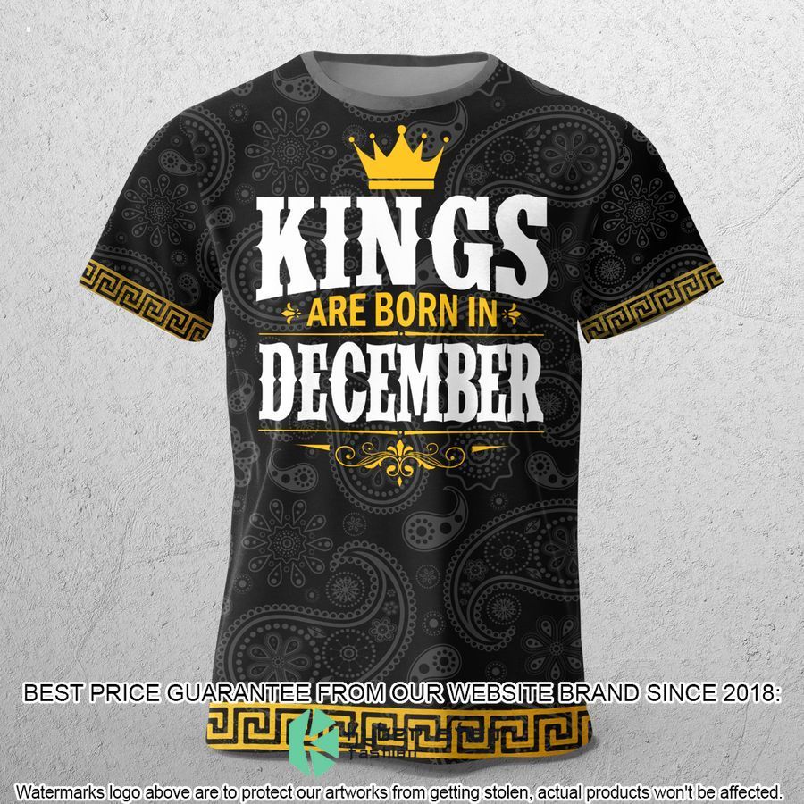versace kings are born in december paisley t shirt 1 313