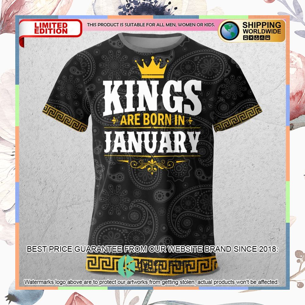 versace kings are born in january paisley t shirt 1 435
