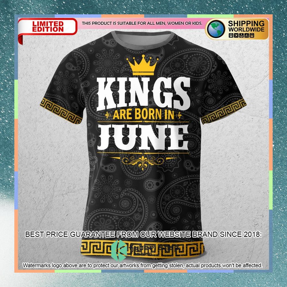 versace kings are born in june paisley t shirt 1 643