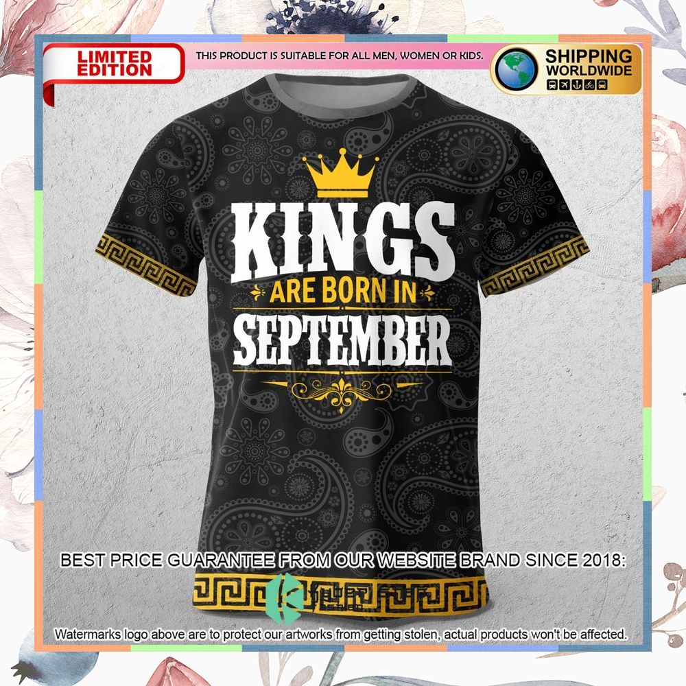 versace kings are born in september paisley t shirt 1 743