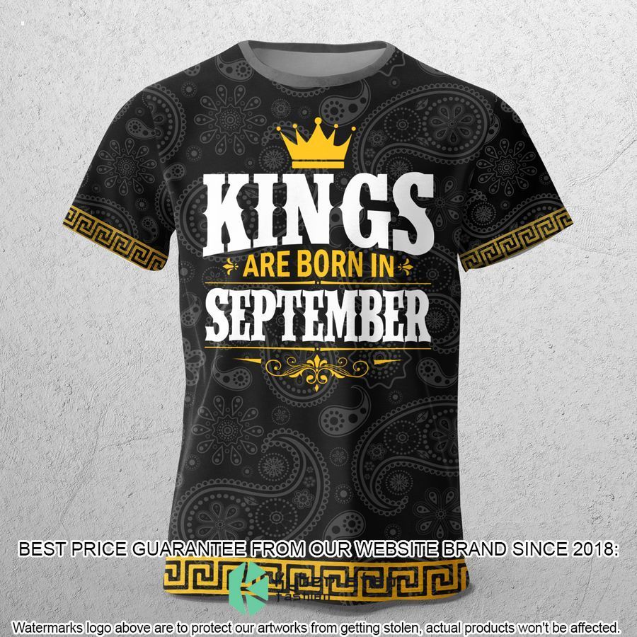 versace kings are born in september paisley t shirt 1 748