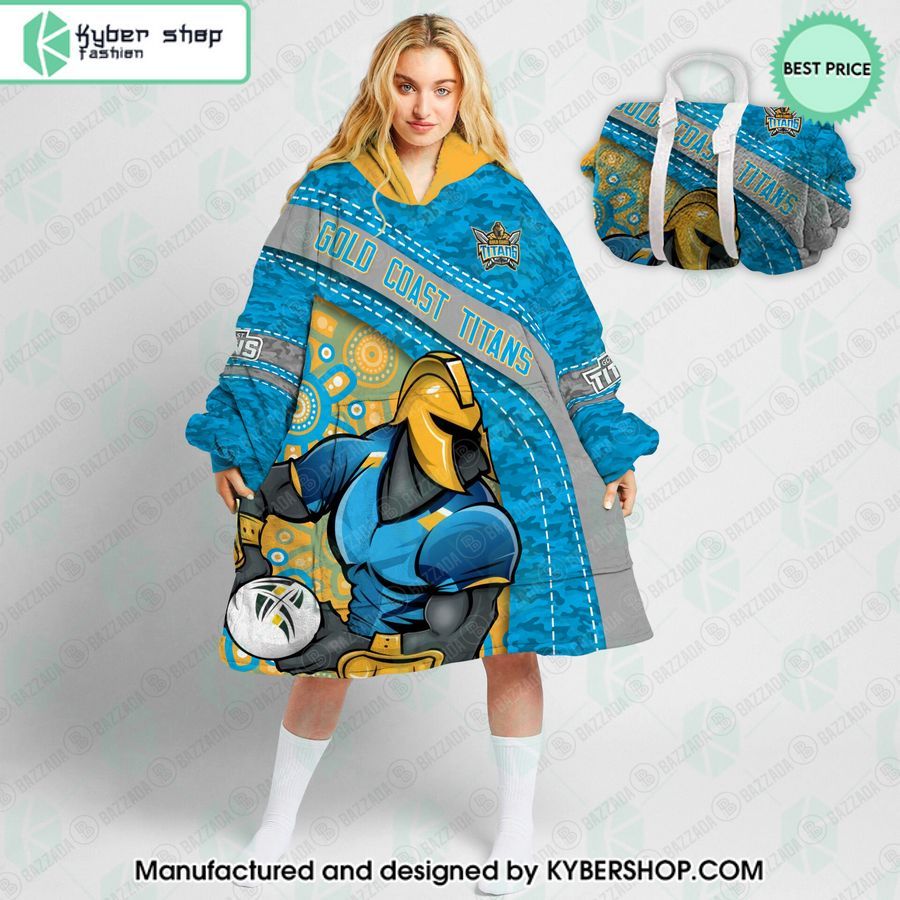 custom mascot gold coast titans blanket hoodie 4 115