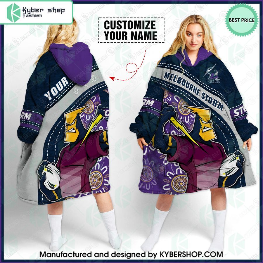 custom mascot melbourne storm blanket hoodie 1 433