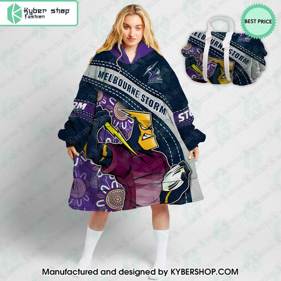 custom mascot melbourne storm blanket hoodie 4 943