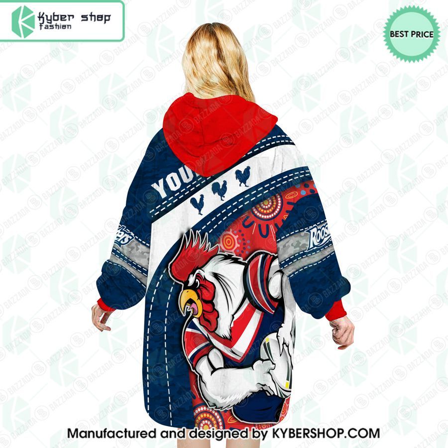 custom mascot sydney roosters blanket hoodie 2 852