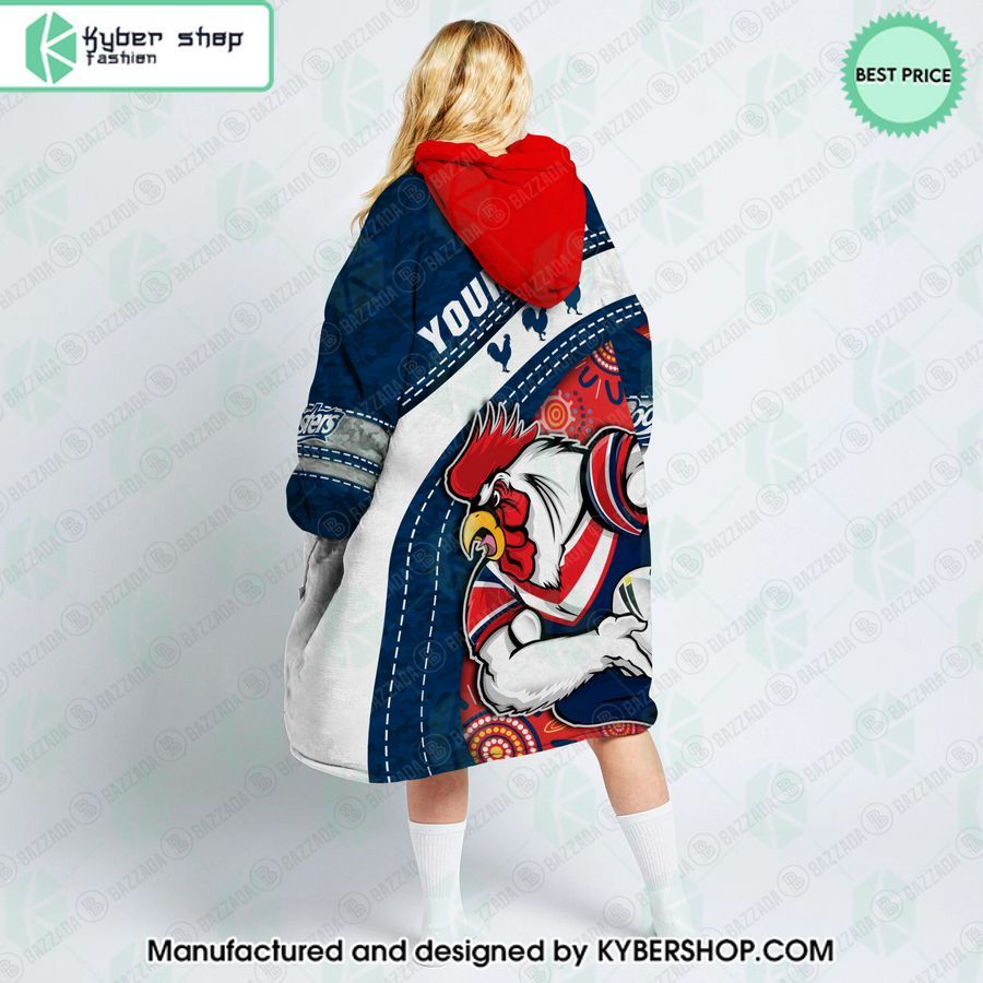 custom mascot sydney roosters blanket hoodie 3 467
