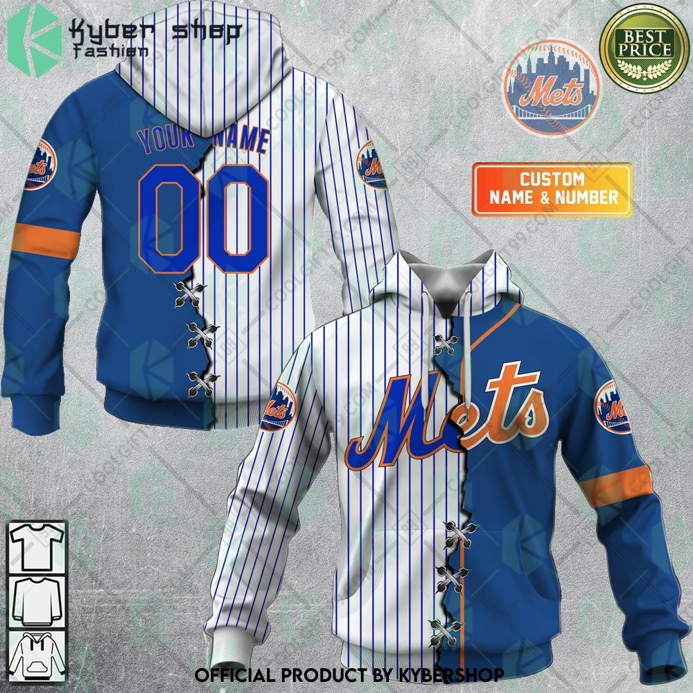 New York Mets Mix Custom Hoodie - LIMITED EDITION