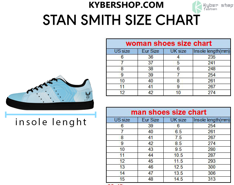 Stan Smith Shoes Size Chart Kybershop