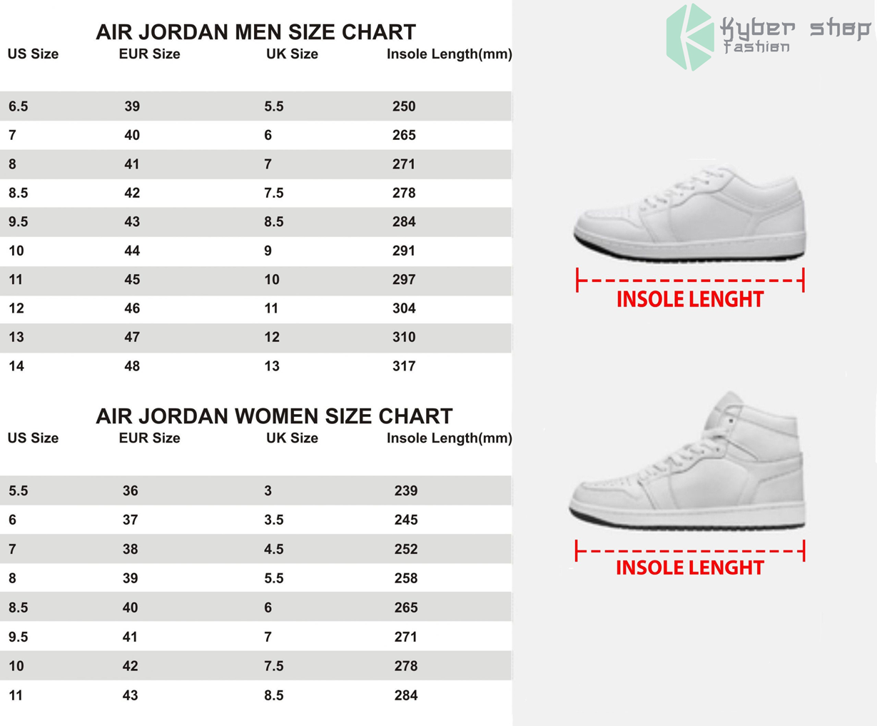lf9BhG8J Air Jordan 1 Shoes Size Chart Kybershop