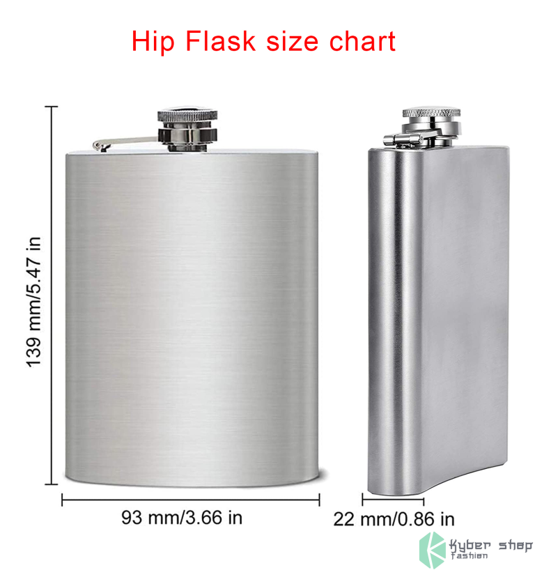 Hip Flask Size Chart Kybershop